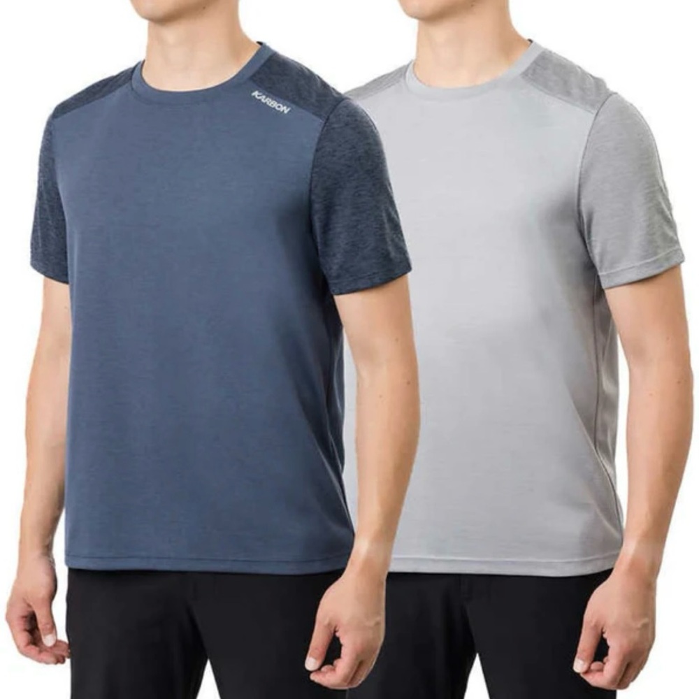 $5 ADD ON Karbon Mens athletic t-shirt size Large - One Blue Shirt